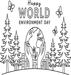 Nature Conservation Vector Graphic.