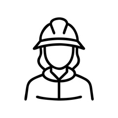 Construction Worker Wearing Safety Helmet Illustration  