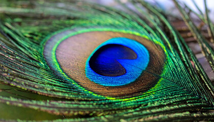 Obraz premium beautiful close up peacock feather