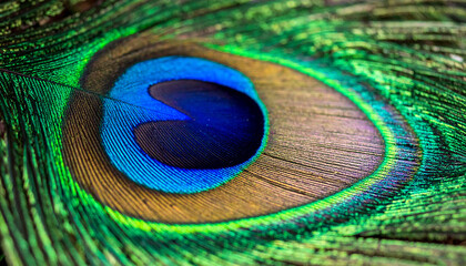 Fototapeta premium beautiful close up peacock feather