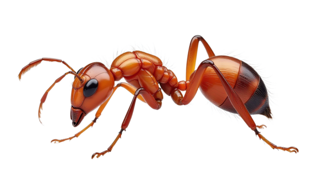Detailed Ant Nymph Clipart, isolated on a white background.