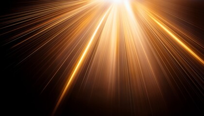 Golden Light Rays, Abstract Background, Bright Beams, Speed, Energy, Radiance, Illumination, Glowing