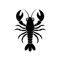 lobster fish vector silhouette