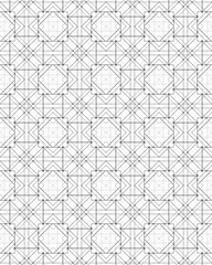 Detailed geometric pattern features interconnected octagons and lines, creating a harmonious and symmetrical design suitable for backgrounds
