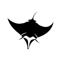 manta ray vector silhouette