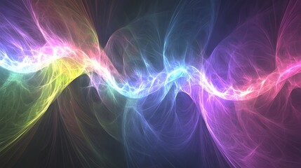Obraz premium Abstract digital artwork with flowing, colorful energy.
