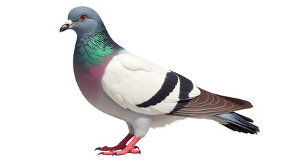 Fototapeta premium Detailed Pigeon Squab Clipart, isolated on a white background.
