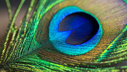 Naklejka premium beautiful close up peacock feather