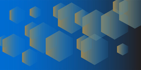 Fototapeta premium Modern abstract blue background with a yellow circle lines. yellow gradient circle shape design. Futuristic technology concept.