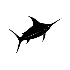 marlin fish vector silhouette