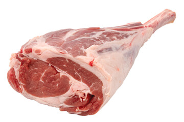 Raw whole lamb leg on Transparent background © DreamStudiopro