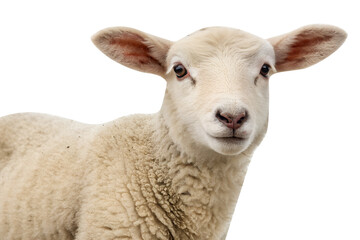 Obraz premium Young sheep on Transparent background
