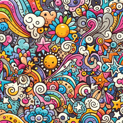 background doodle, vector, Art & Illustration