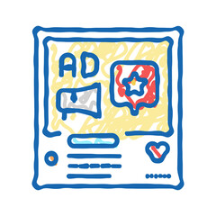 virtual events agency icon doodle illustration