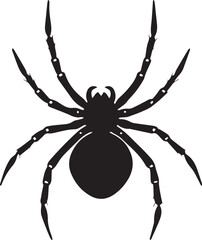 Obraz premium vector illustration of a spider, spider silhouette vector icon, spider vector illustration 