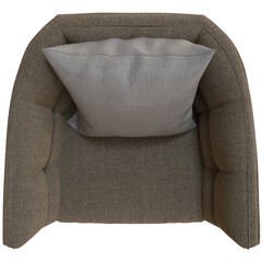 Comfortable armchair with a light-colored pillow