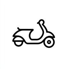 Fototapeta premium Simple Scooter Outline Illustration