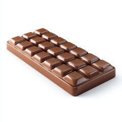 Obraz premium 3D Render of Milk Chocolate Bar Isolated on White Background