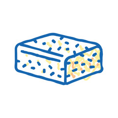 tempeh vegan food icon doodle illustration
