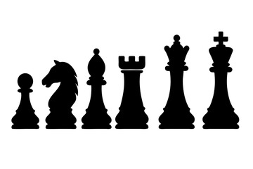 Black chess pieces