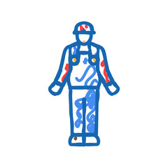 video game cosplay male icon doodle illustration