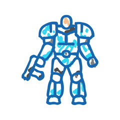 wig сosplay icon doodle illustration