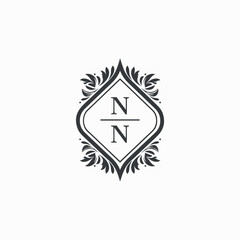 NN Initials Wedding Logo Vector Art  Icons  and Graphics