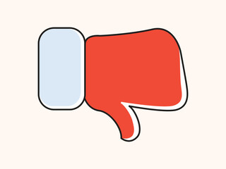 Vector modern trend icons. dislike symbols and icons