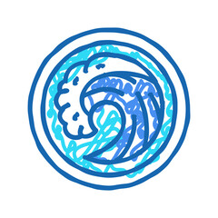 spiral acupuncture icon doodle illustration