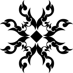 Tribal tattoo art mandala design elements from damask and thai patterns.