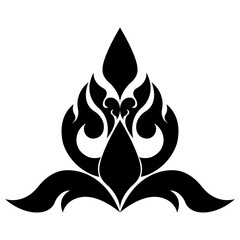 Abstract tribal tattoo design silhouette illustration