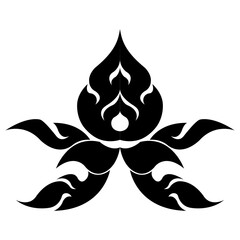 The composition of the Thai lotus flower pattern is a collage used to decorate the top of the pattern.