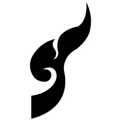 Thai pattern elements with shadows and curves used as tattoos