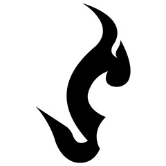 Black and white symbol shadow illustration