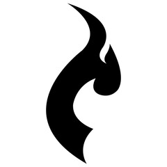 abstract black and white icon