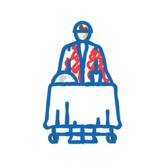 room service hospitality hotel icon doodle illustration