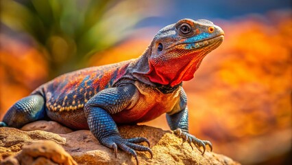 Fototapeta premium Common Chuckwalla Lizard - Desert Reptile - High-Resolution Stock Photo