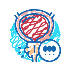 prostate health man disease icon doodle illustration