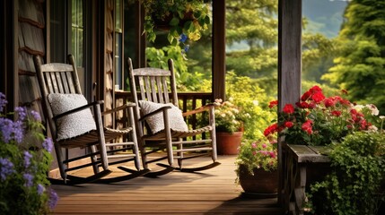 weathered wood porch
