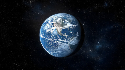 Obraz premium Earth from Space: North America Illuminated in Starry Darkness