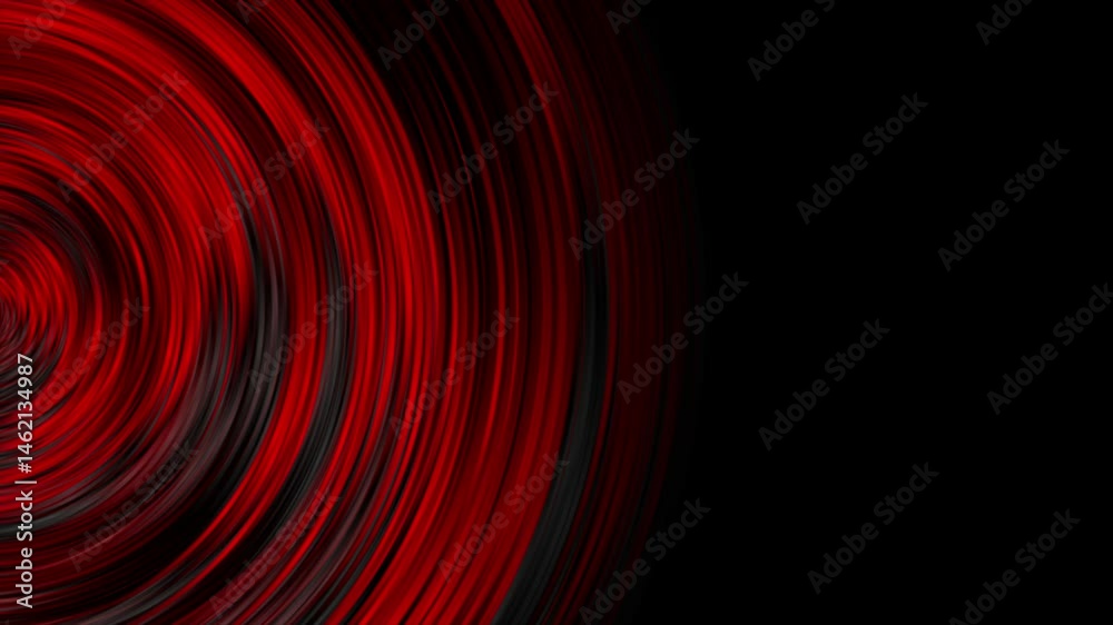 Aufkleber Red and black glossy circles and linear rings abstract minimal tech background. Seamless looping geometric motion design. Video animation Ultra HD 4K 3840x2160
