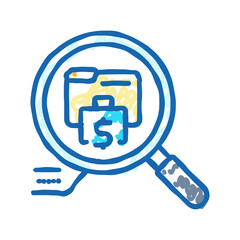 Fototapeta premium reviews budget planning icon doodle illustration