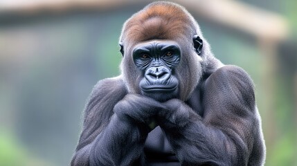 Obraz premium Powerful Gorilla Portrait