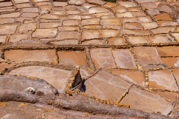 The detail of Salineras de Maras