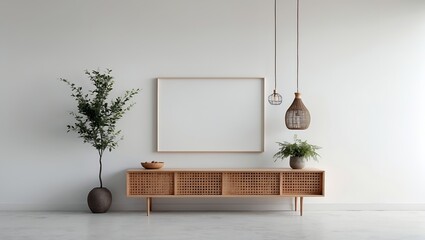 Minimalistic interior decoration piece on white background
