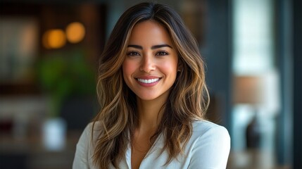 Obraz premium Confident woman smiling