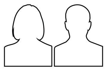 Silhouettes people avatar profiles vector eps