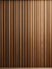 Panoramic Seamless Wood Banner with Vertical Brown Acoustic Panels and Natural Grain Texture