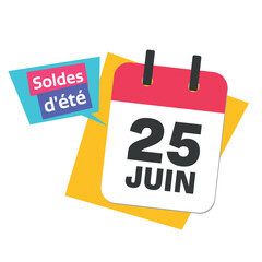 Summer sale in France 2024 - French 26 June calendar date
