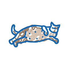 pregnant cat breeding icon doodle illustration